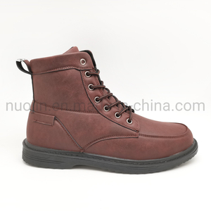 Style de mode décontracté hiver chaud en cuir bottes longues cheville pour hommes