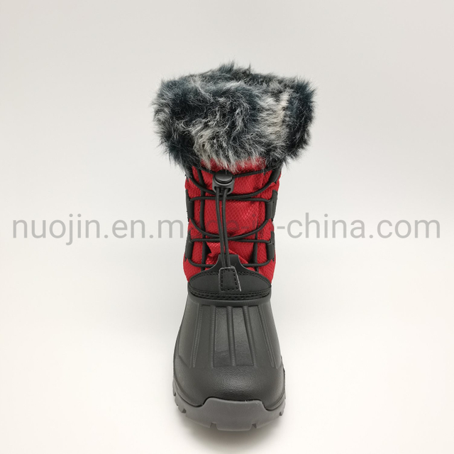 Chaussures de neige pour enfants avec doublure en fourrure, bottes de neige pour enfants