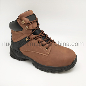 Bottes de travail pour hommes en cuir PU bottes de sécurité à bout en acier chaussures de travail de sécurité pour hommes