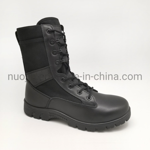 Bottes de sécurité en cuir véritable pour hommes, bout en acier, respirantes, antidérapantes, antistatiques, chaussures de sécurité au travail