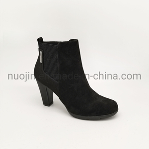 Talon épais bottes courtes sur mesure femmes chaussures talons hauts fermeture éclair nouvelles dames botte de luxe formelle