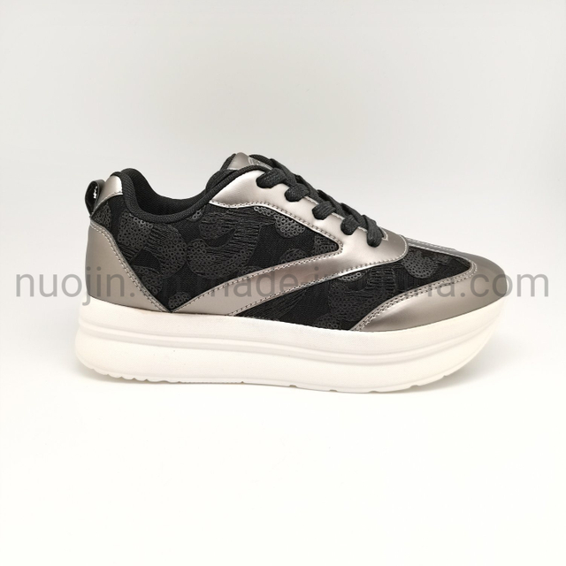 Baskets épaisses et confortables de haute qualité pour femmes, chaussures en cuir véritable, chaussures de Sport à plateforme, baskets à la mode pour femmes