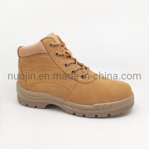 Bottes de travail en daim de vache de haute qualité, bottes tactiques, chaussures de sécurité à bout en acier pour hommes